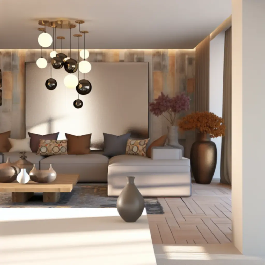 Interieurdecoratie en meubels in een modern interieur