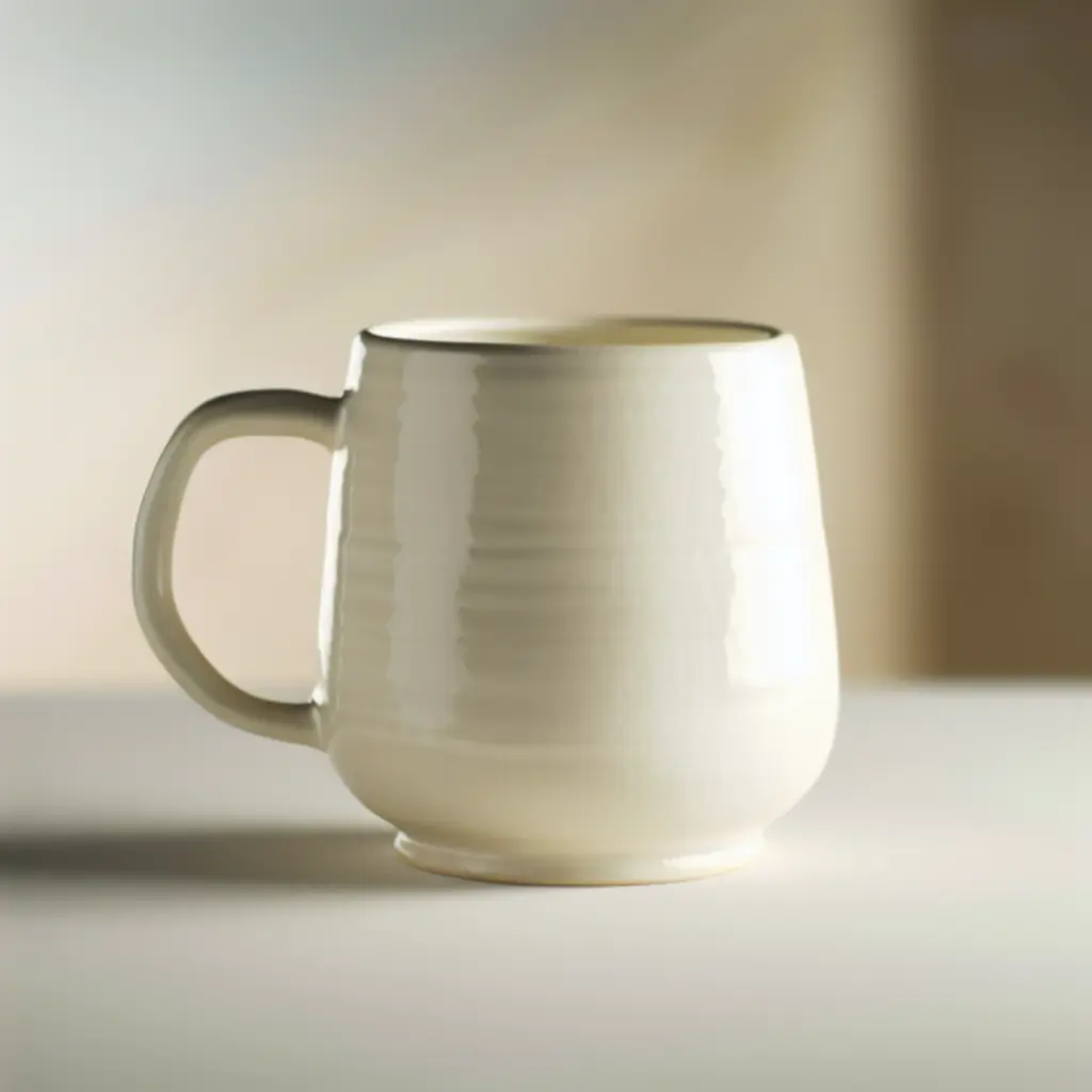 Atelier keramische mok in ivoorwit