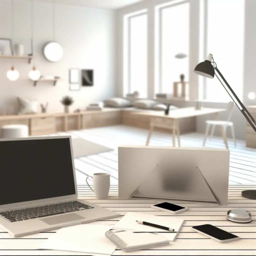 Foto van klant met product op bureau