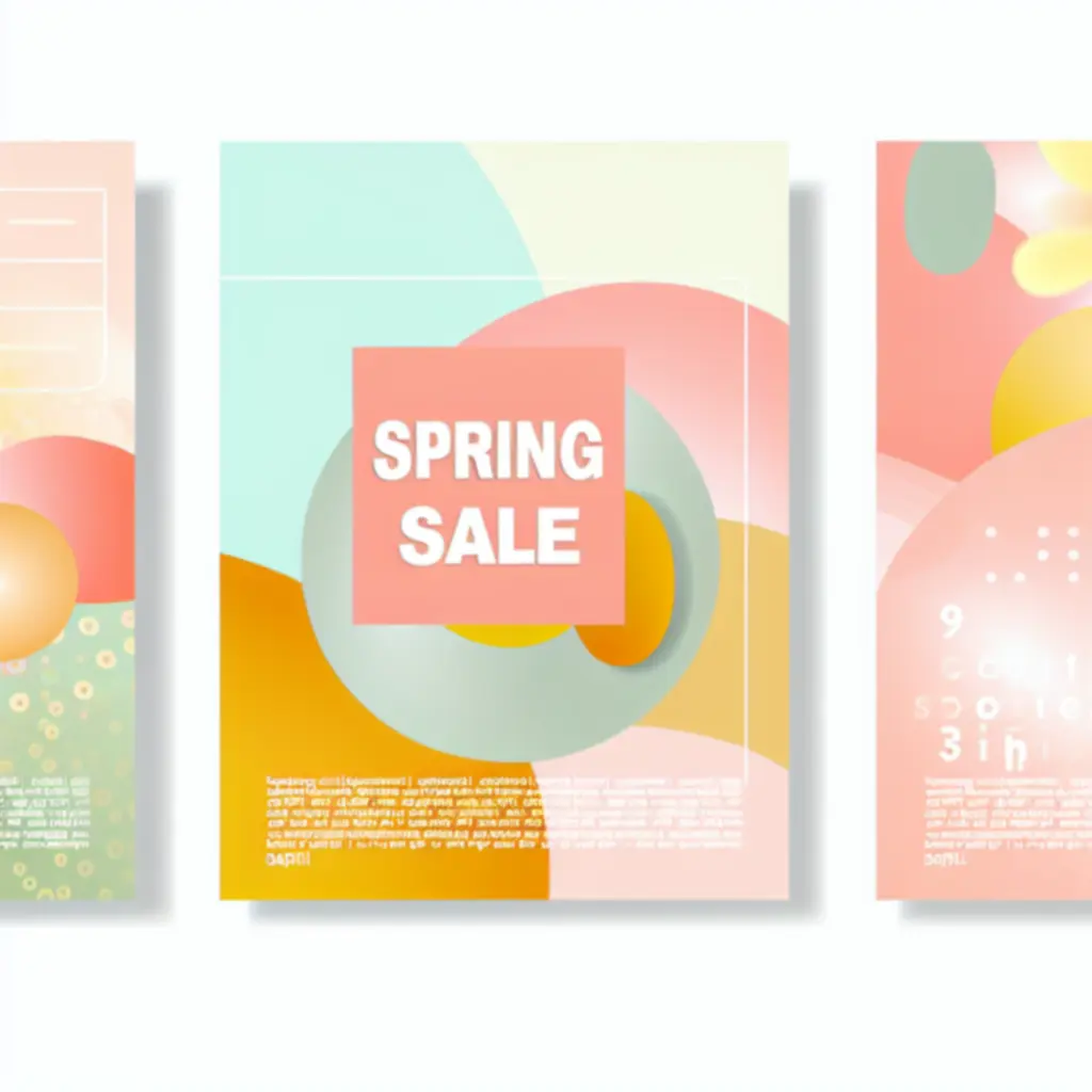 Lente promotie banner met zachte kleuren
